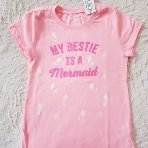 Girls Pink Mermaid Tshirt Size S